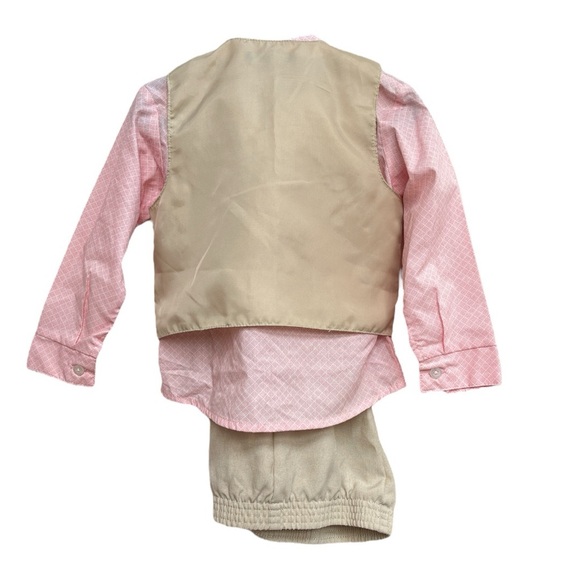 Van Heusen 4 Piece Baby Toddler Dress Clothes Pink Tan Size 24 Months - Picture 2 of 7